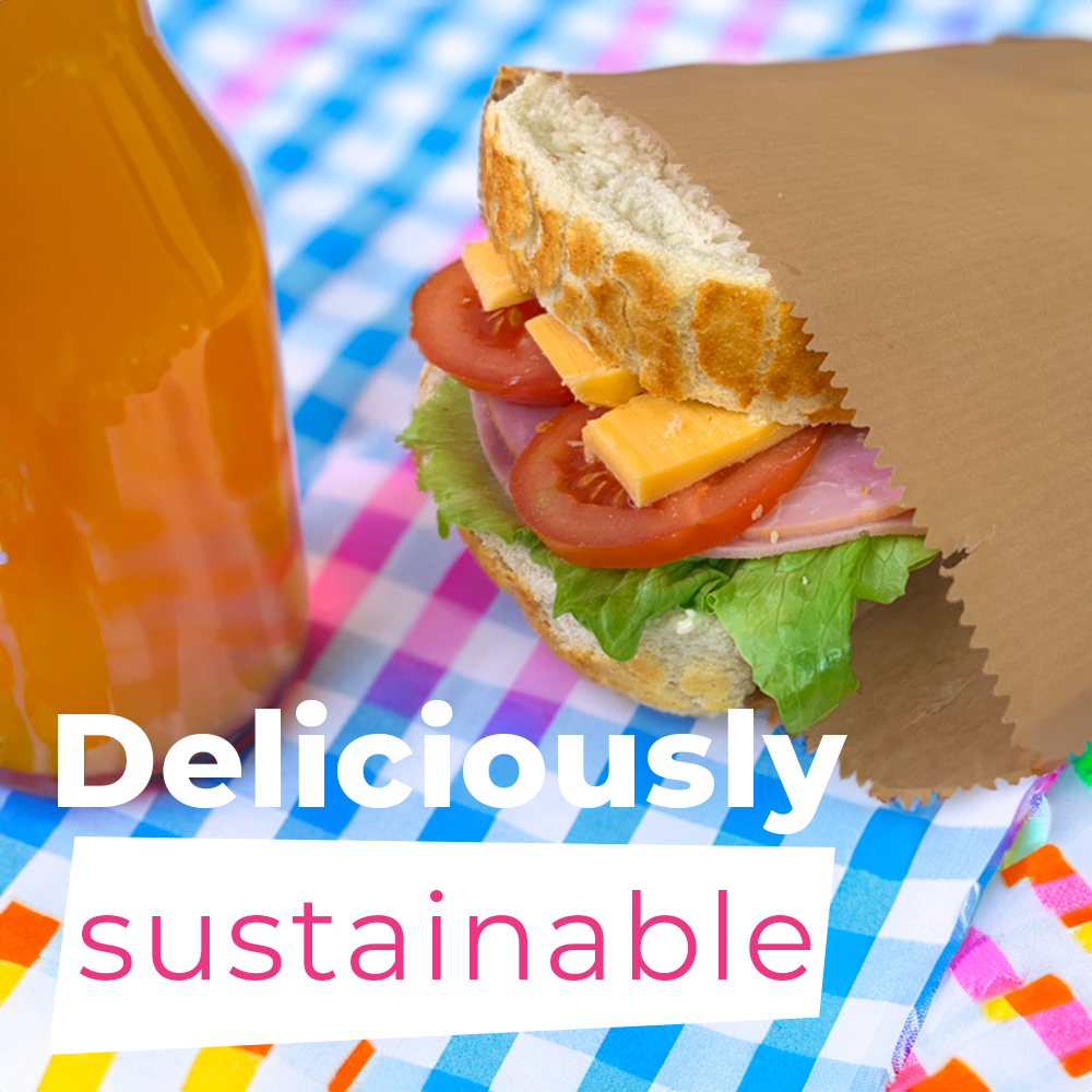 Eco Friendly, Recyclable Paper Sandwich Bags