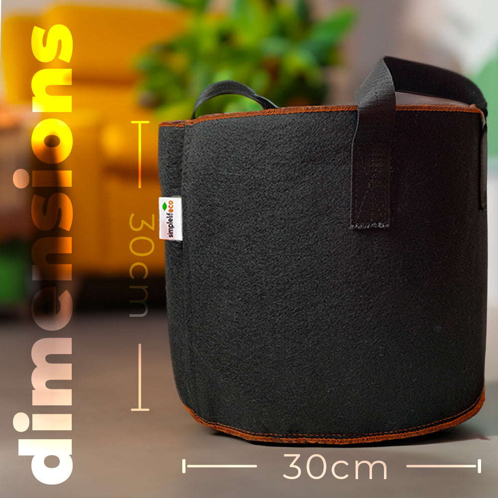 Vegetable Grow Bag Dimensions 30 x 30 x 30cm