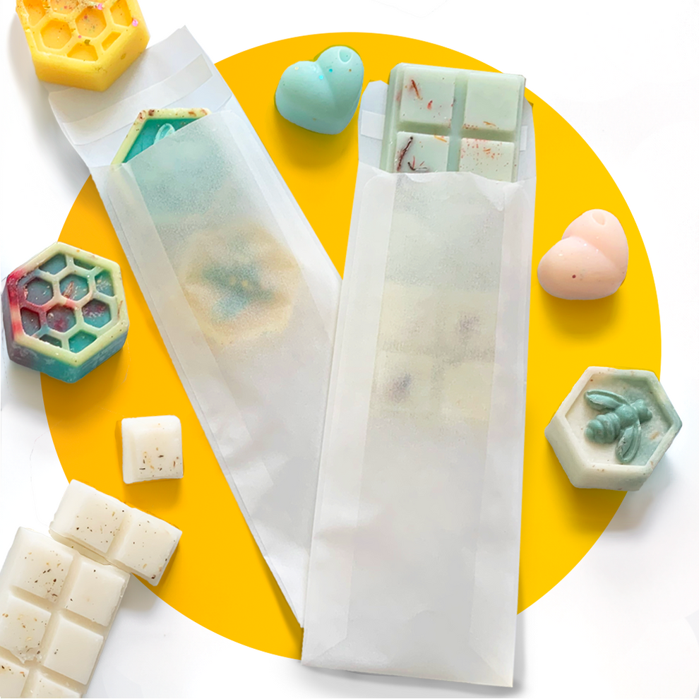 Simplelifeco UK Glassine Wax Melt Snap Bar Packaging