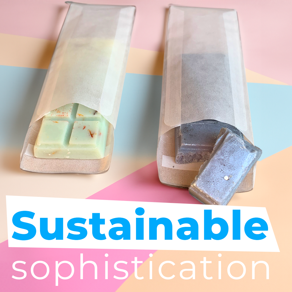 Glassine Envelopes. Eco Friendly Snap Bar Packaging 