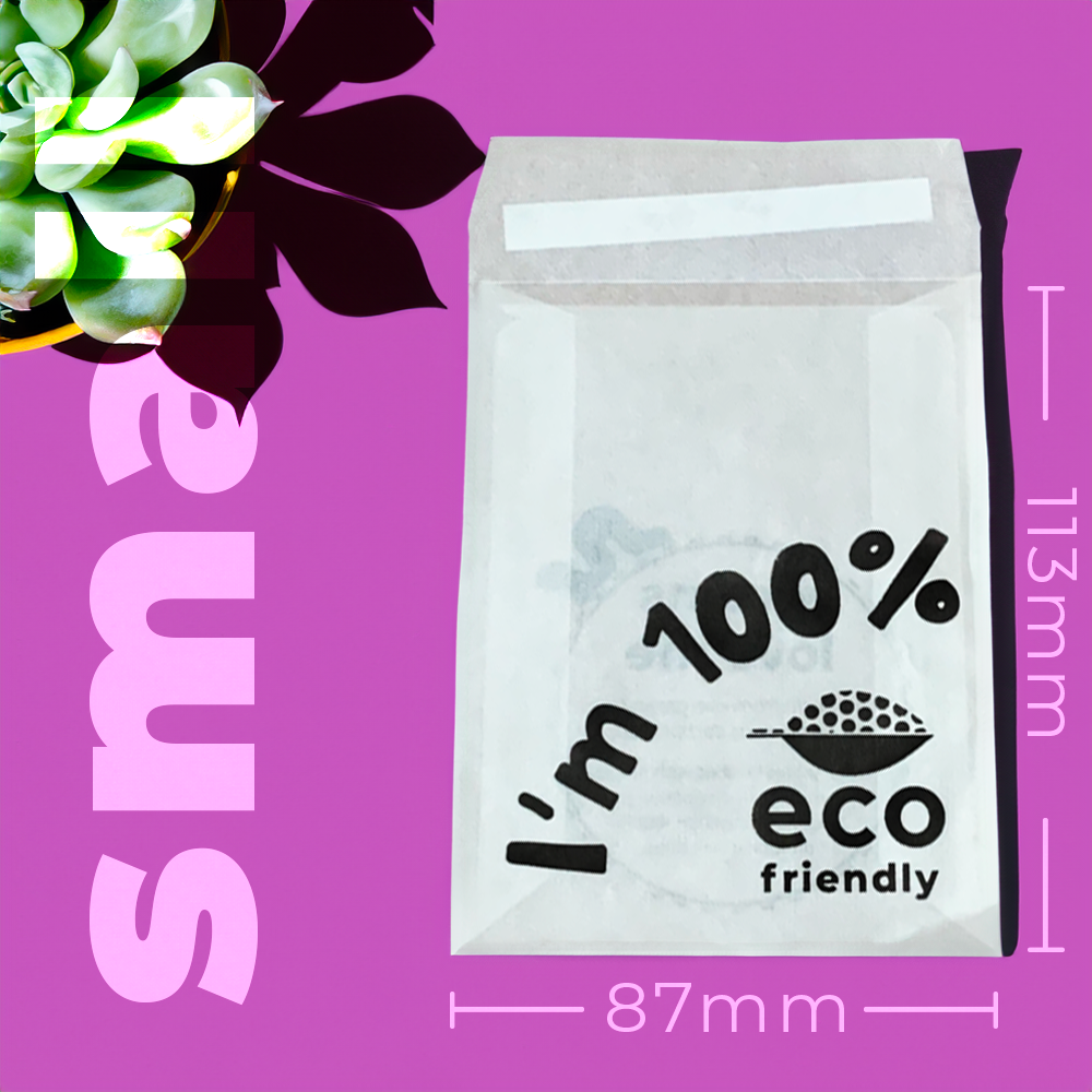 Printed Glassine Envelopes. Eco Friendly Glassine Bags - Small
