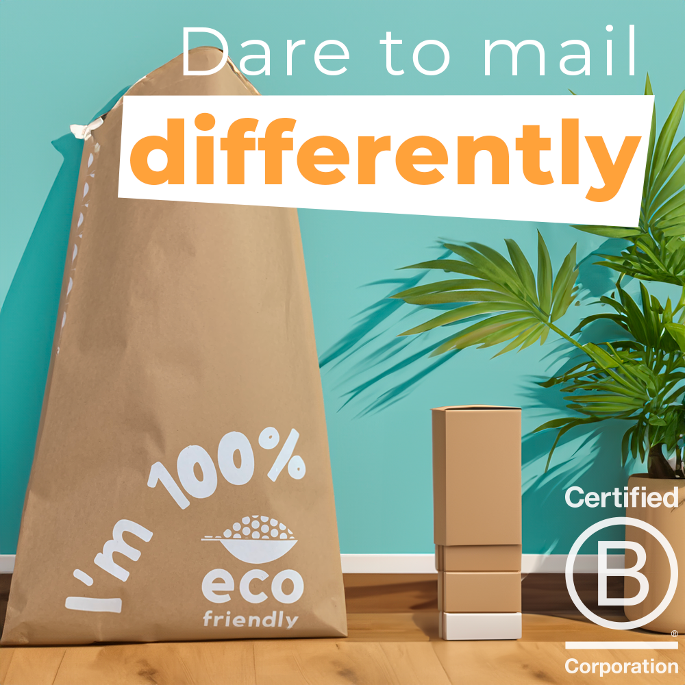Eco Friendly Packaging. XXL Paper Mailing Sack. Certified B Corp